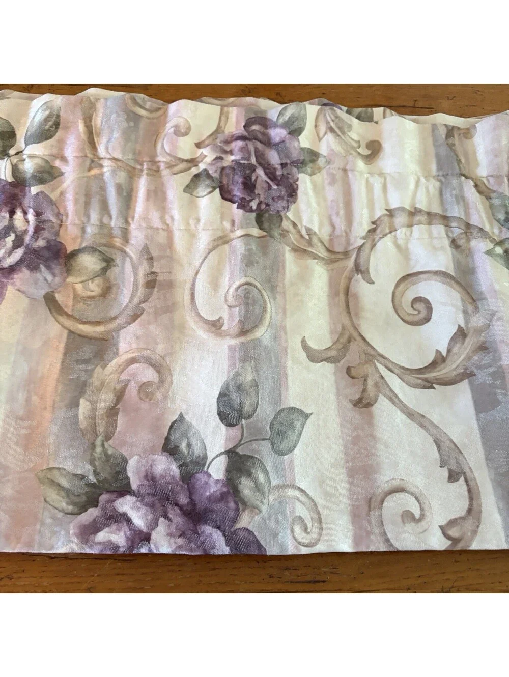 Croscill Chambord Cassis Amethyst Valance 17x78” Set Of 3 Purple Damask Valances